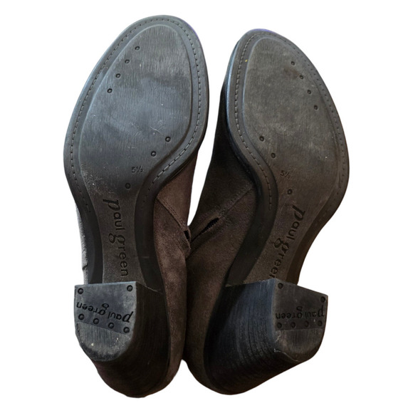 Paul Green Delgado distressed suede ankle booties PG 5.5 US 8 Gray - Picture 7 of 8